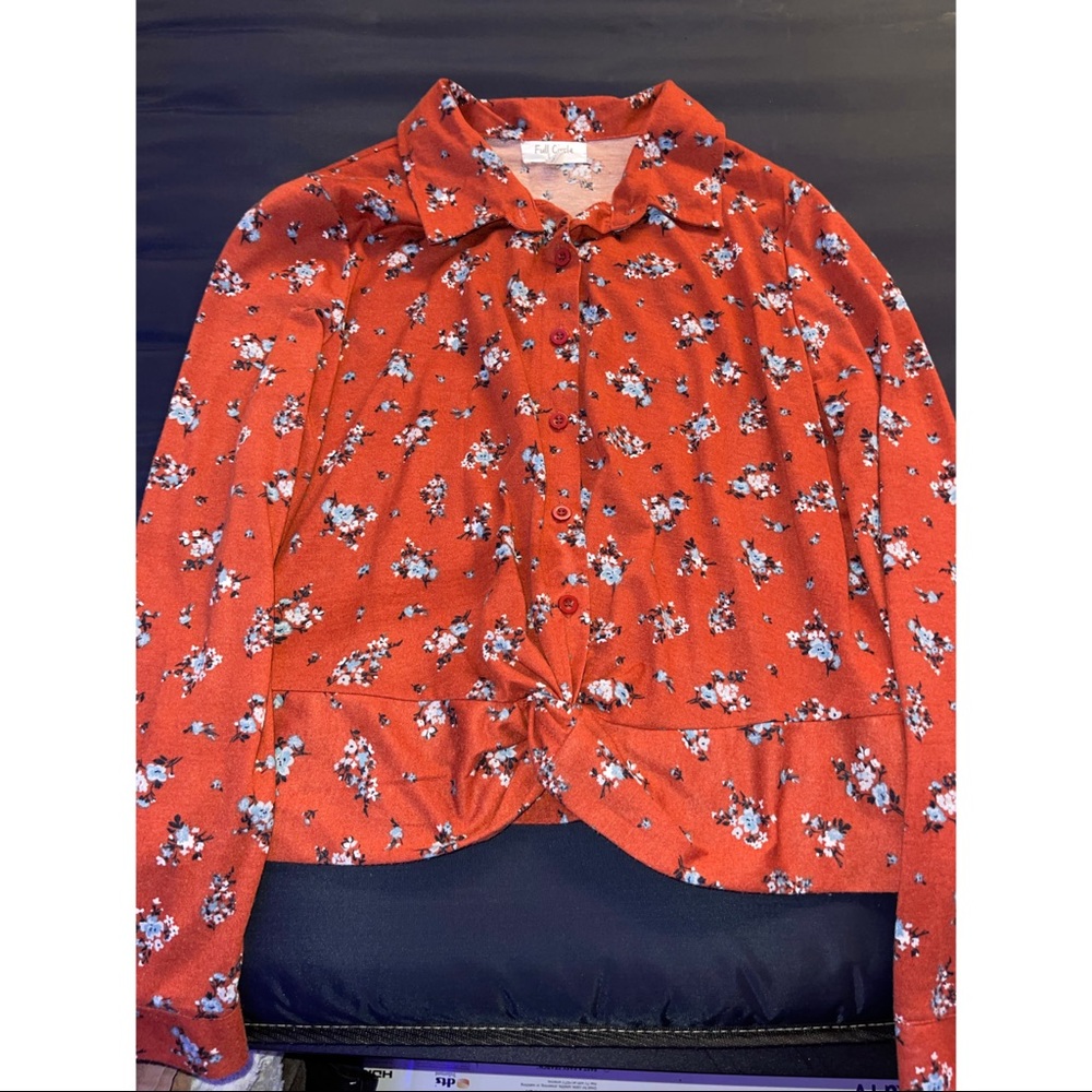 Orange Full Circle Blouse